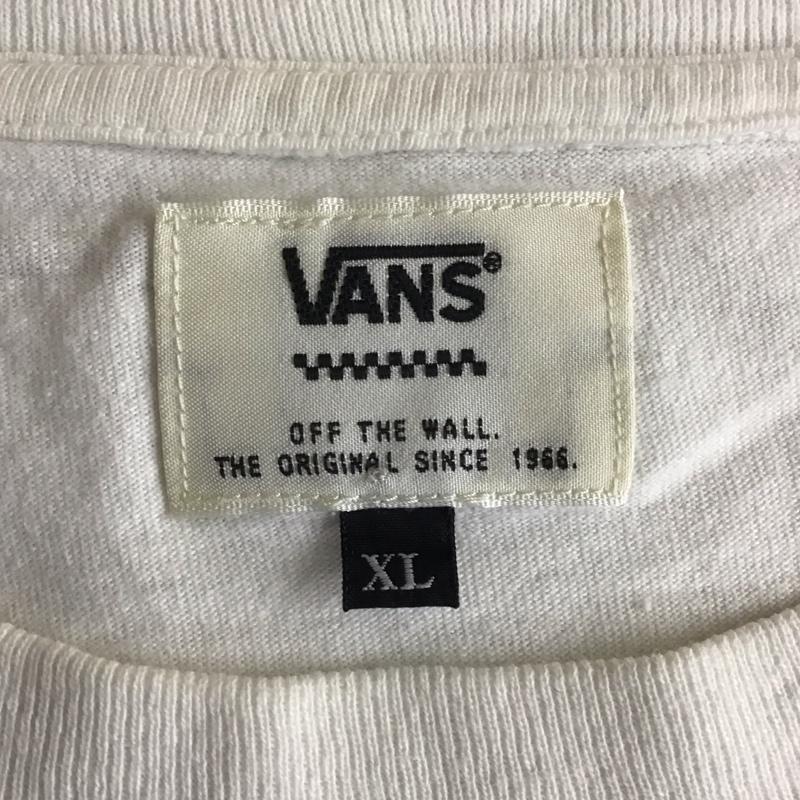 バンズ VANS カットソー 長袖 長袖カットソー クルーネックカットソー ロングスリーブカットソー プリントTシャツ XL プリント 白 / ホワイト /  メンズ USED 古着 中古 10115326