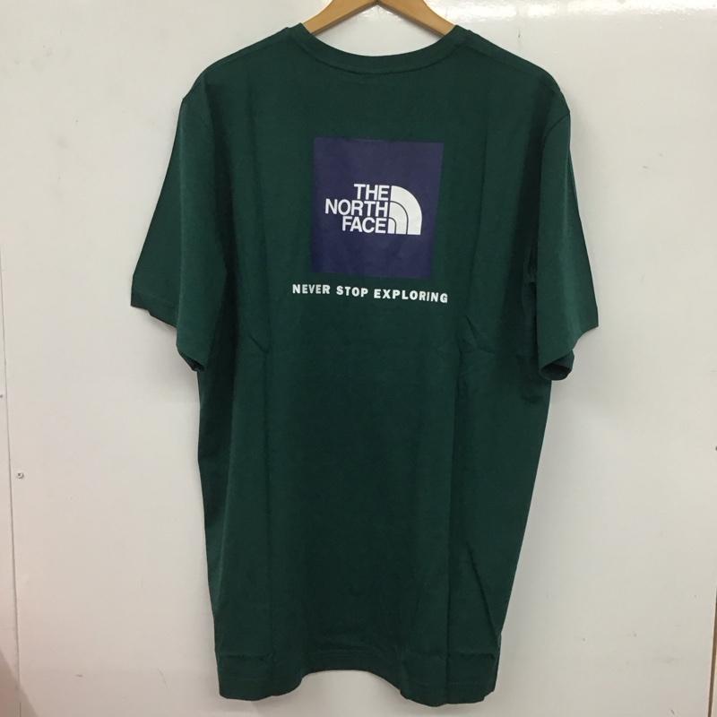 ザノースフェイス THE NORTH FACE Tシャツ 半袖 NF0A87NPA1B XL ロゴ、文字 X プリント 緑 / グリーン / X 紺 / ネイビー /  メンズ USED 古着 中古 10132522