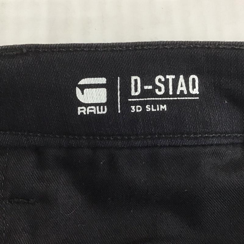 ジースターロゥ G-STAR RAW パンツ デニム、ジーンズ デニムパンツ ストレッチパンツ スリムパンツ 無地 黒 / ブラック /  メンズ USED 古着 中古 10107206
