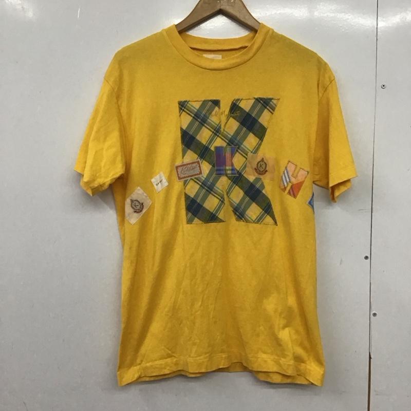 カールヘルム KARLHELMUT Tシャツ 半袖 半袖カットソー プリントTシャツ クルーネックカットソー M ロゴ、文字 黄 / イエロー /  メンズ USED 古着 中古 10148336