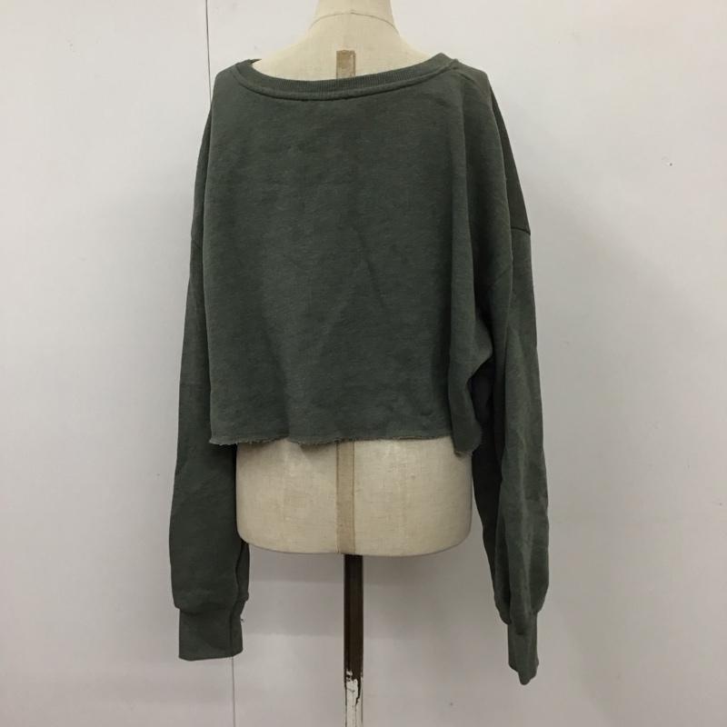 ザラ ZARA トレーナー 長袖 長袖 L 無地 緑 / グリーン /  レディース USED 古着 中古 10114489