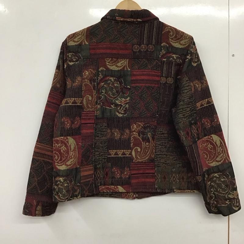 古着 USED ジャケット、上着 ジャケット、ブレザー ジップアップジャケット アウター 古着 XL 総柄 マルチカラー / マルチカラー /  メンズ USED 古着 中古 10137072