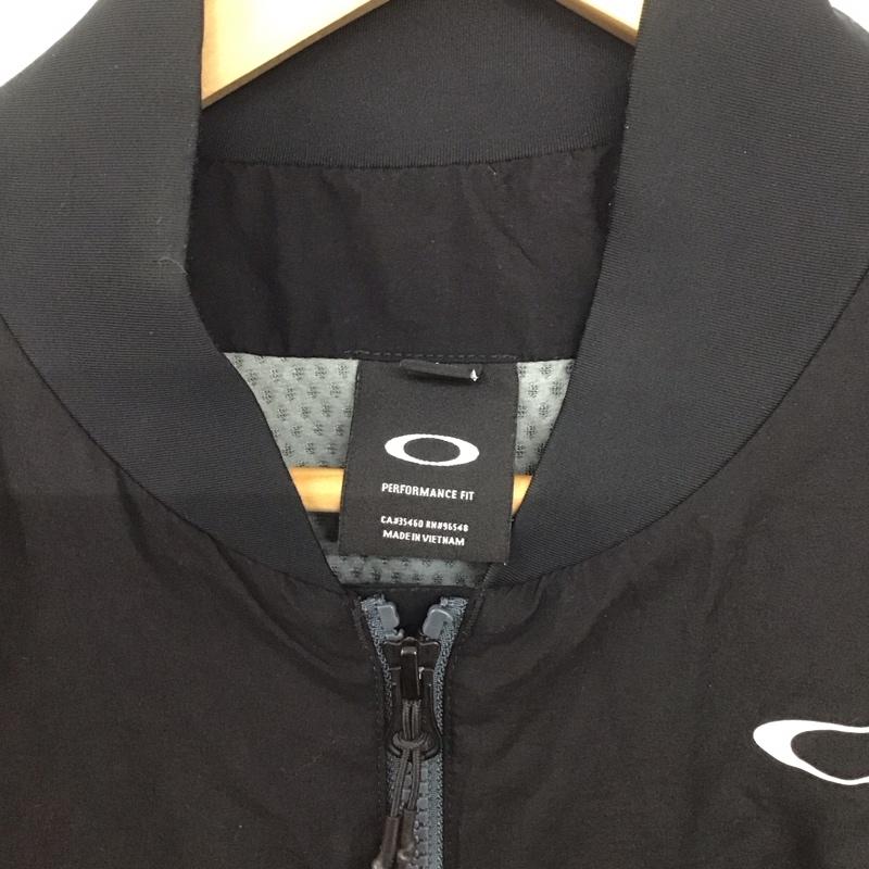 オークリー OAKLEY ジャケット、上着 ジャケット、ブレザー ジップアップジャケット ナイロンジャケット アウター M ロゴ、文字 黒 / ブラック /  メンズ USED 古着 中古 10130712