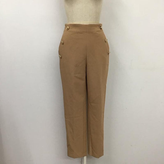 ザラ ZARA パンツ スラックス スラックスパンツ ワイドパンツ カジュアルパンツ XS 無地 ベージュ / ベージュ /  レディース USED 古着 中古 10118517