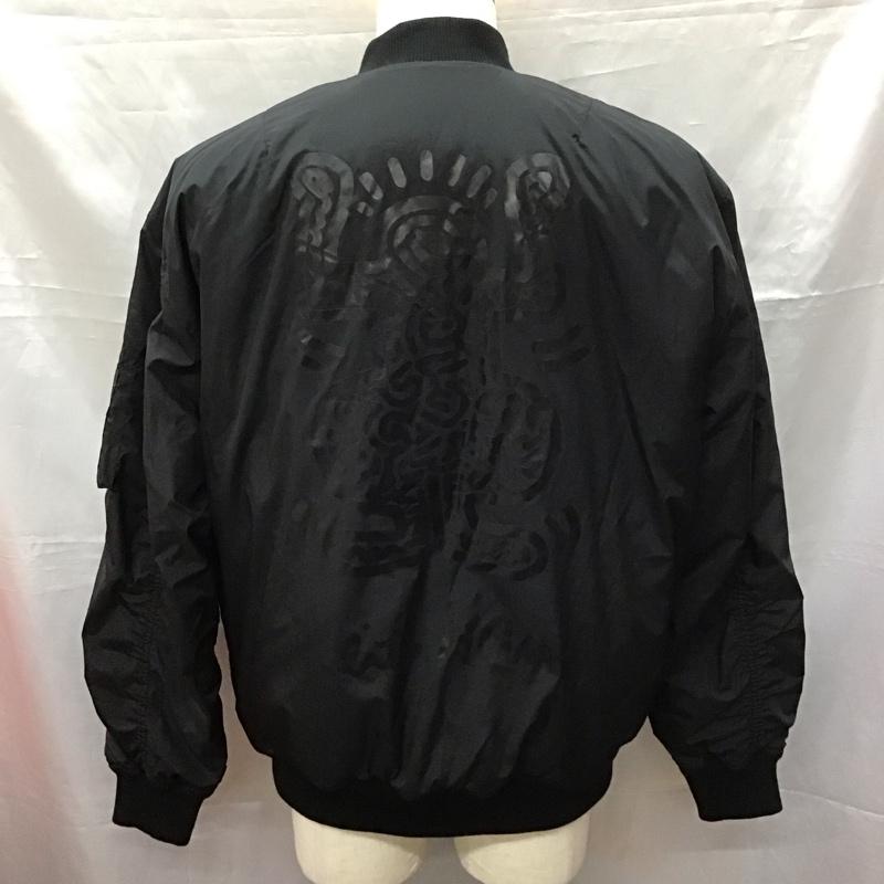 ディッキーズ Dickies ジャケット、上着 ジャケット、ブレザー 183m10kh01 DickiesxKeithHaring 中綿ボマージャケット フライトジャケット ブルゾン L 無地 黒 / ブラック /  メンズ USED 古着 中古 10113250