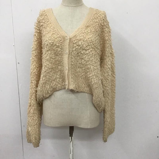 ビームス ハート BEAMS HEART カーディガン 長袖 43-15-0618-213 Vネック 無地 アイボリー / アイボリー /  レディース USED 古着 中古 10112563