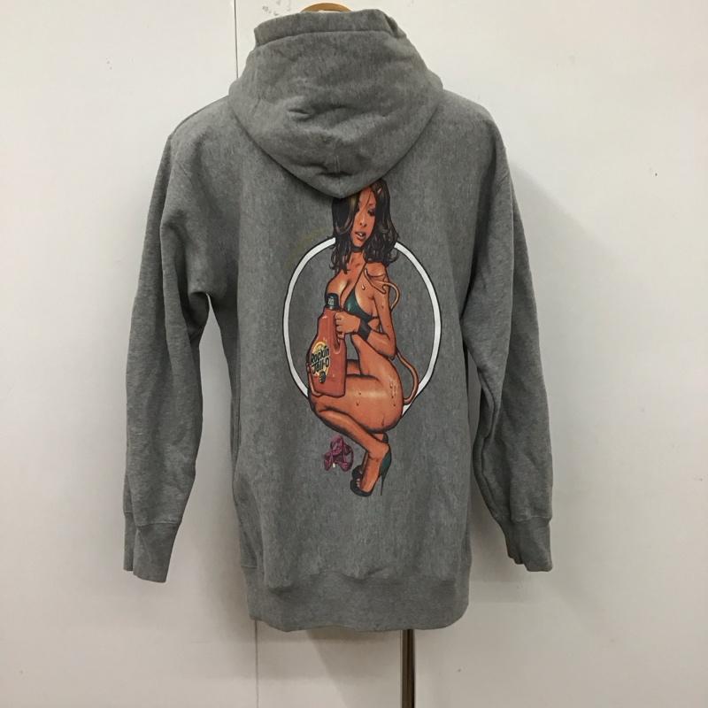 エロスティカ EROSTiKA パーカー 長袖 XL ロゴ、文字 灰 / グレー /  メンズ USED 古着 中古 10123417