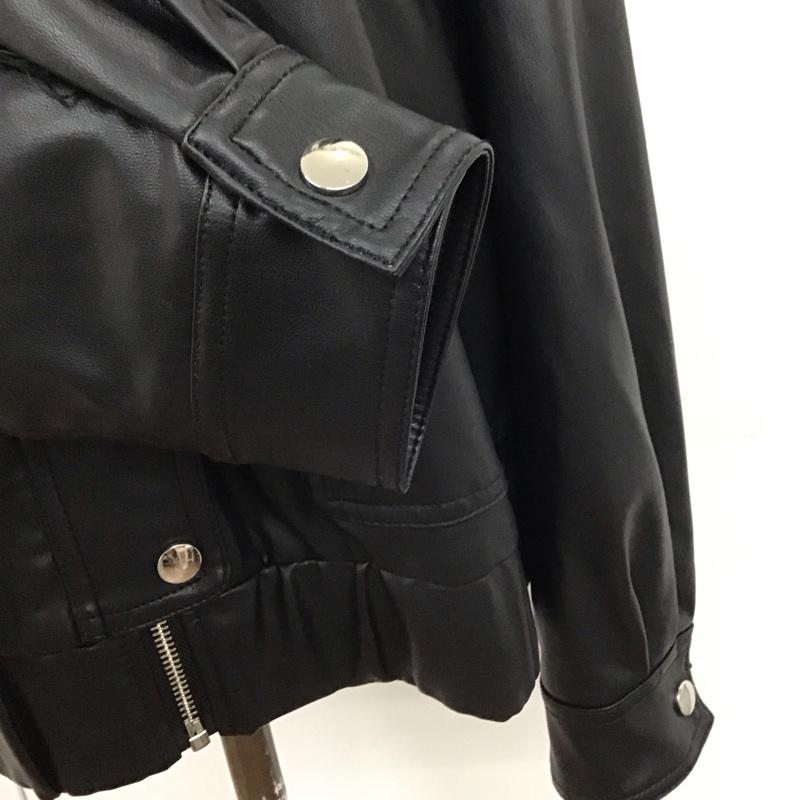 ザラ ZARA ジャケット、上着 ジャンパー、ブルゾン ジップアップジャケット ジャンパー ジャケット カジュアルジャケット アウター M 無地 黒 / ブラック /  レディース USED 古着 中古 10123743