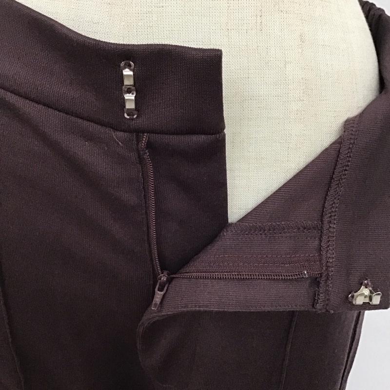 スローバイスライ THROW by SLY ボトムス ボトムス 030DS081-2720 TEXTURE CUT FLARE PT フレアパンツ 1 無地 茶 / ブラウン /  レディース USED 古着 中古 10120156