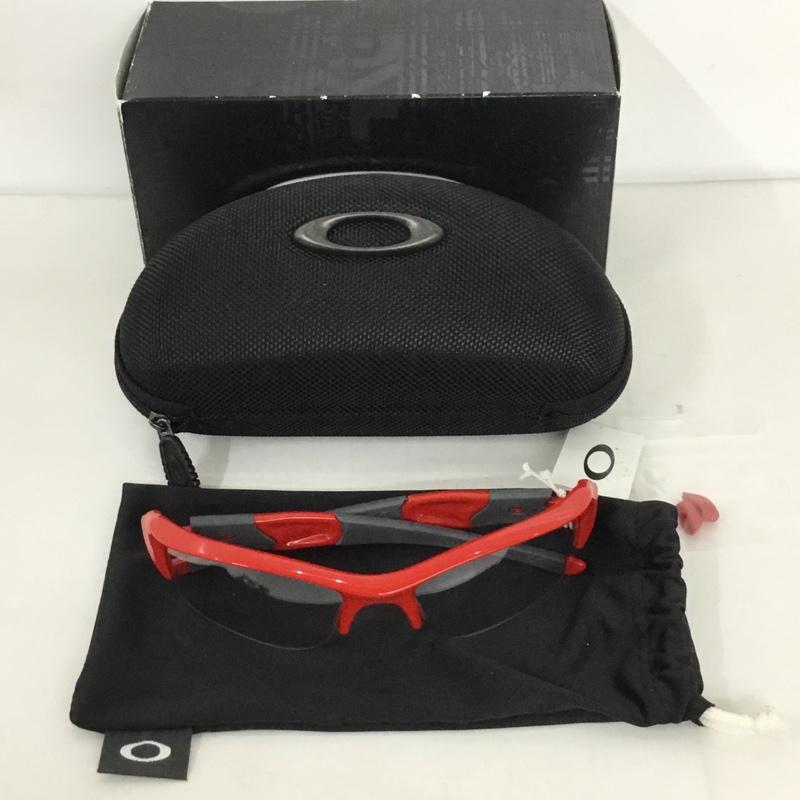 オークリー OAKLEY めがね・サングラス サングラス OO9009-06 FLAK JACKET ロゴ、文字 赤 / レッド / X 灰 / グレー /  メンズ USED 古着 中古 10129364