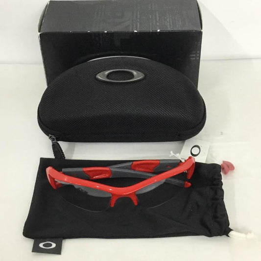 オークリー OAKLEY めがね・サングラス サングラス OO9009-06 FLAK JACKET ロゴ、文字 赤 / レッド / X 灰 / グレー /  メンズ USED 古着 中古 10129364