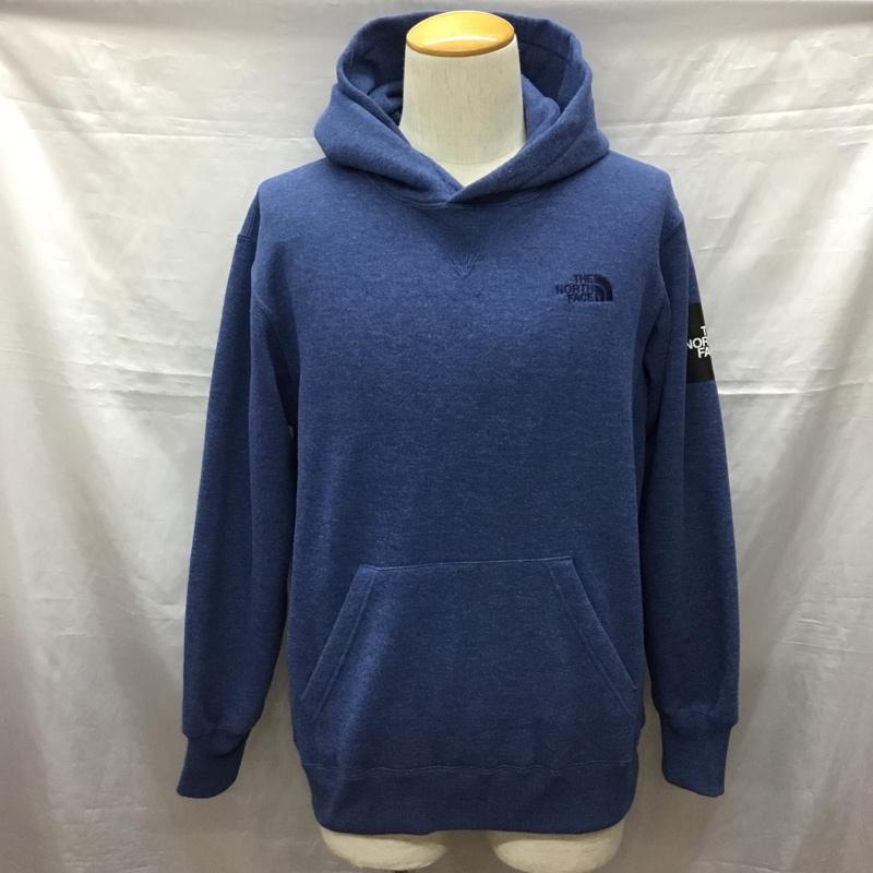 ザノースフェイス THE NORTH FACE パーカー 長袖 nt61835 スクエアロゴフーディープルオーバーパーカー 長袖スウェット M ロゴ、文字 青 / ブルー /  メンズ USED 古着 中古 10121805