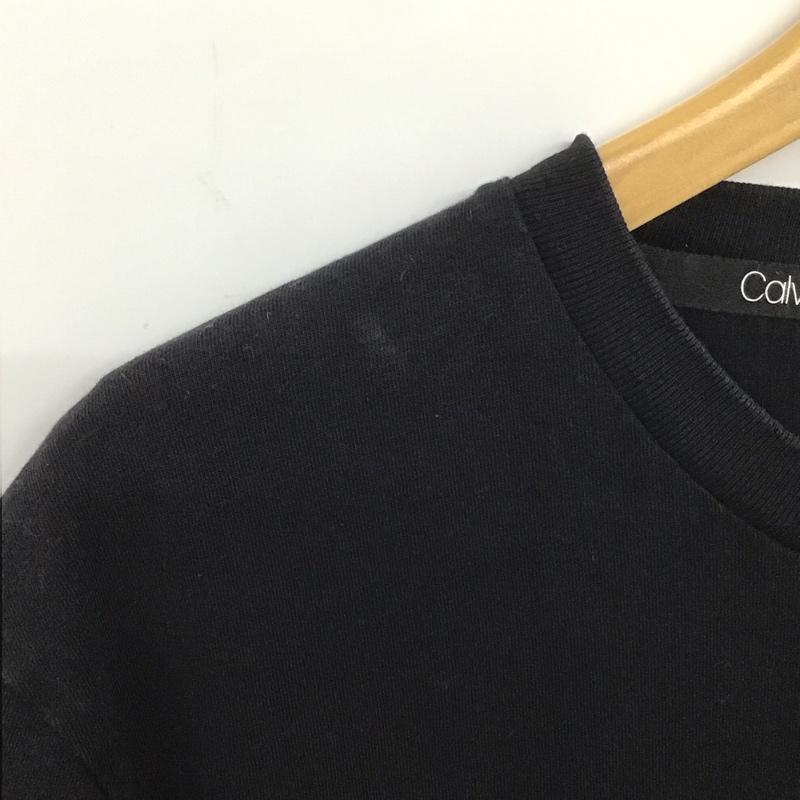 カルバン・クライン Calvin Klein Tシャツ 半袖 K10K104063 クルーネック L ロゴ、文字 黒 / ブラック /  メンズ USED 古着 中古 10140241