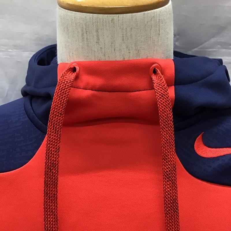 ナイキ NIKE パーカー 長袖 694098-696 M 無地 赤 / レッド / X 紺 / ネイビー /  メンズ USED 古着 中古 10122043