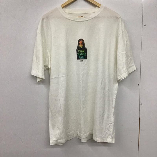 エックスガール X-girl Tシャツ 半袖 105202011002 GRADATION FACE S/S TEE グラデーション フェイス XL プリント 白 / ホワイト /  レディース USED 古着 中古 10137267