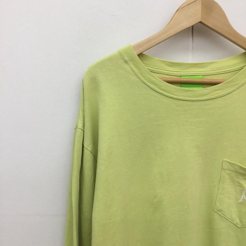 ハフ HUF Tシャツ 長袖 HUF 長袖Tシャツ L ワンポイント X 刺繍 黄 / イエロー /  メンズ USED 古着 中古 10129894