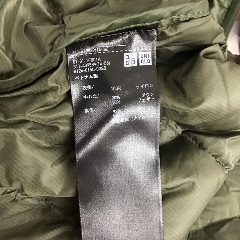 ユニクロ UNIQLO ジャケット、上着 ジャケット、ブレザー 311-439589 ダウンジャケット ジップアップジャケット アウター L 無地 カーキ / カーキ /  メンズ USED 古着 中古 10123603