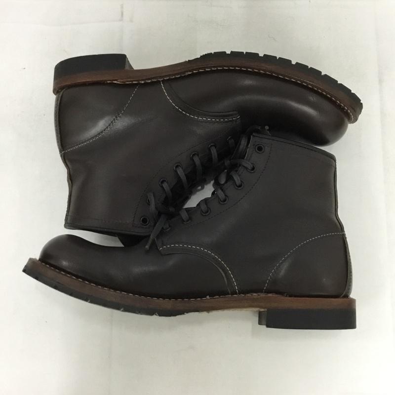 レッドウィング RED WING ブーツ ショートブーツ 9023 BECKMAN ベックマン USA9D 27cm 27.0cm 無地 ダークブラウン / ダークブラウン /  メンズ USED 古着 中古 10149476