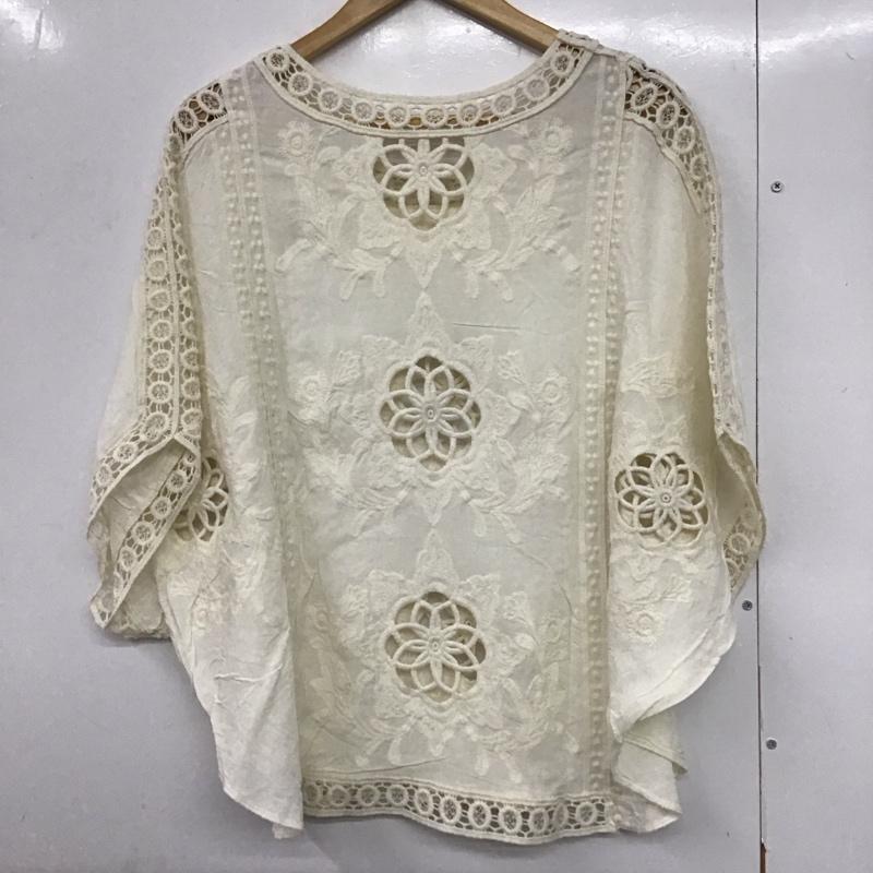 ファーリーレート furryrate カットソー 半袖 ノースリーブカットソー プルオーバー FREE 刺繍 白 / ホワイト /  レディース USED 古着 中古 10142699