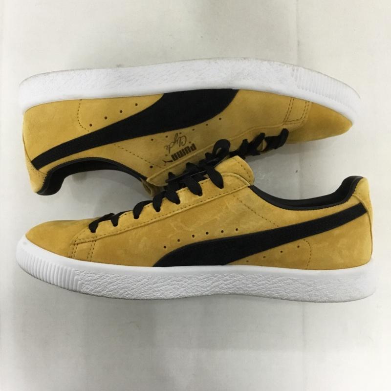 プーマ PUMA スニーカー スニーカー 361466 01 CLYDE 27cm 箱有 27.0cm ロゴ、文字 黄 / イエロー / X 黒 / ブラック /  メンズ USED 古着 中古 10131224