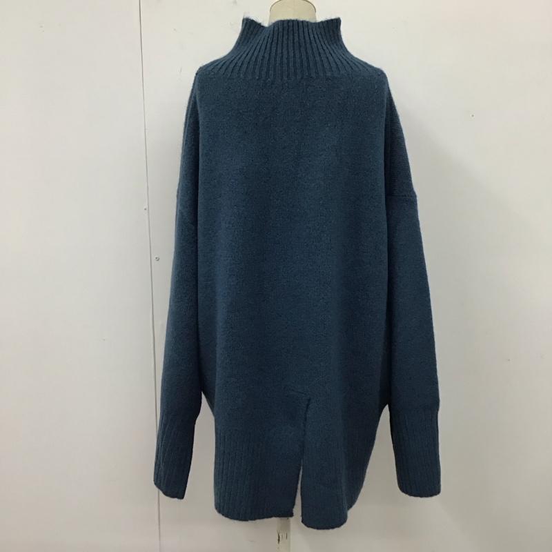 ジーナシス JEANASIS ニット、セーター 長袖 js063558mc FREE 無地 青 / ブルー /  レディース USED 古着 中古 10120268