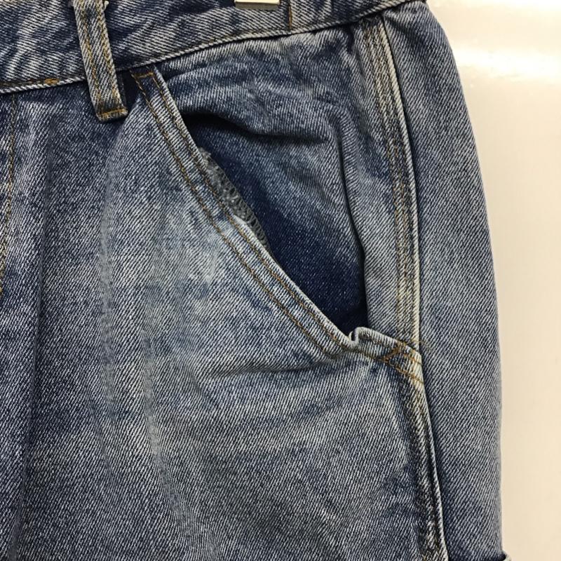 ノーティカ NAUTICA パンツ デニム、ジーンズ デニムパンツ ワイドパンツ カジュアルパンツ ダブルニー L ロゴ、文字 インディゴ / インディゴ /  メンズ USED 古着 中古 10148332