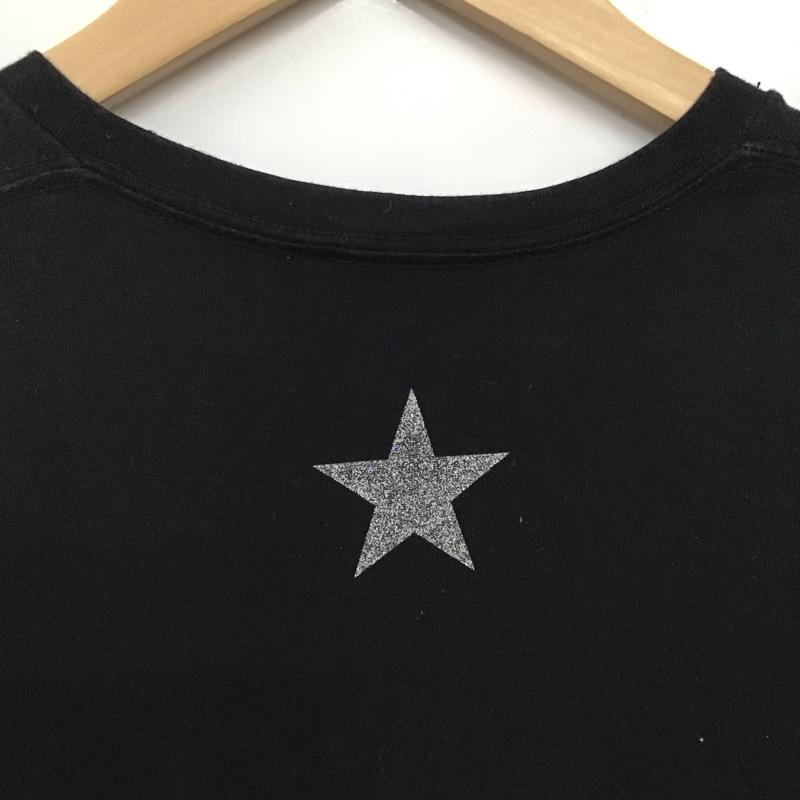 タンタ TANTA Tシャツ 半袖 スパンコール Vネック プリント 黒 / ブラック /  メンズ USED 古着 中古 10133763