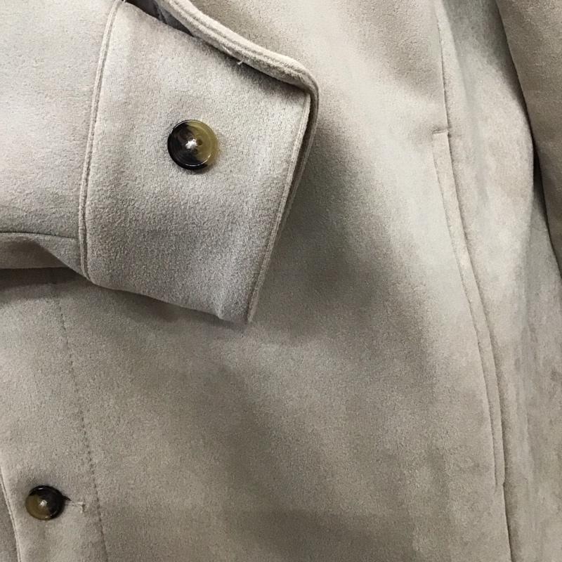 ナノユニバース nano・universe ジャケット、上着 ジャンパー、ブルゾン 668-4212210 フェイクスウェードストレッチシャツブルゾン M 無地 グレージュ / グレージュ /  メンズ USED 古着 中古 10123203