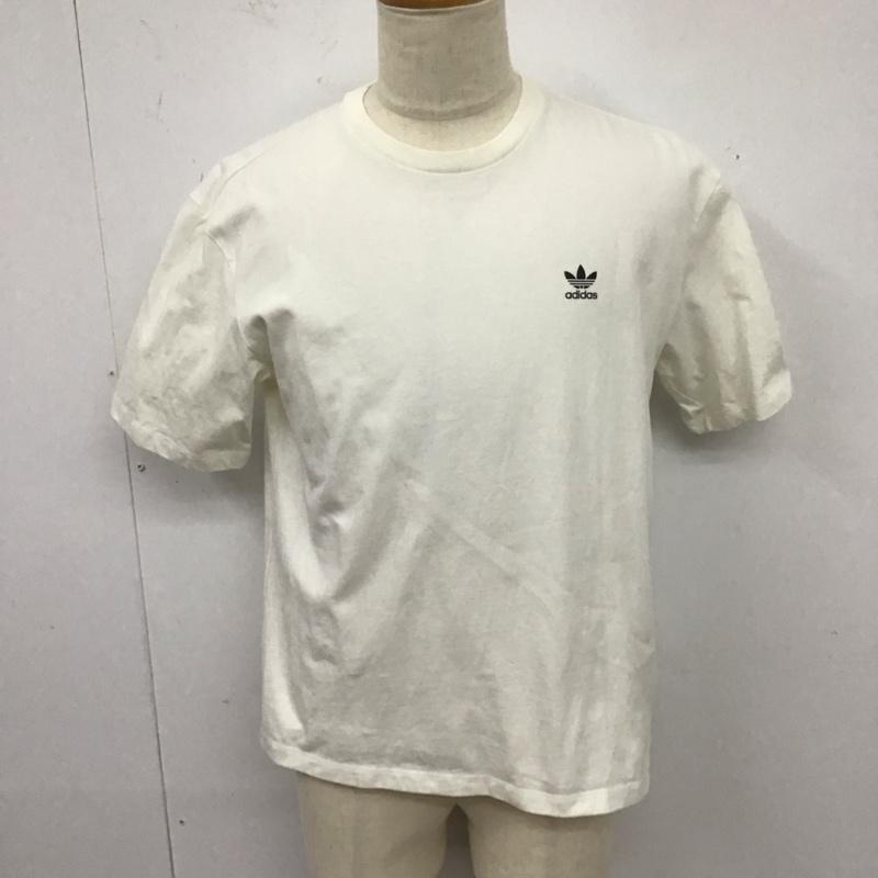 アディダス adidas Tシャツ 半袖 半袖カットソー プリントTシャツ クルーネックカットソー ロゴ、文字 白 / ホワイト /  メンズ USED 古着 中古 10123683