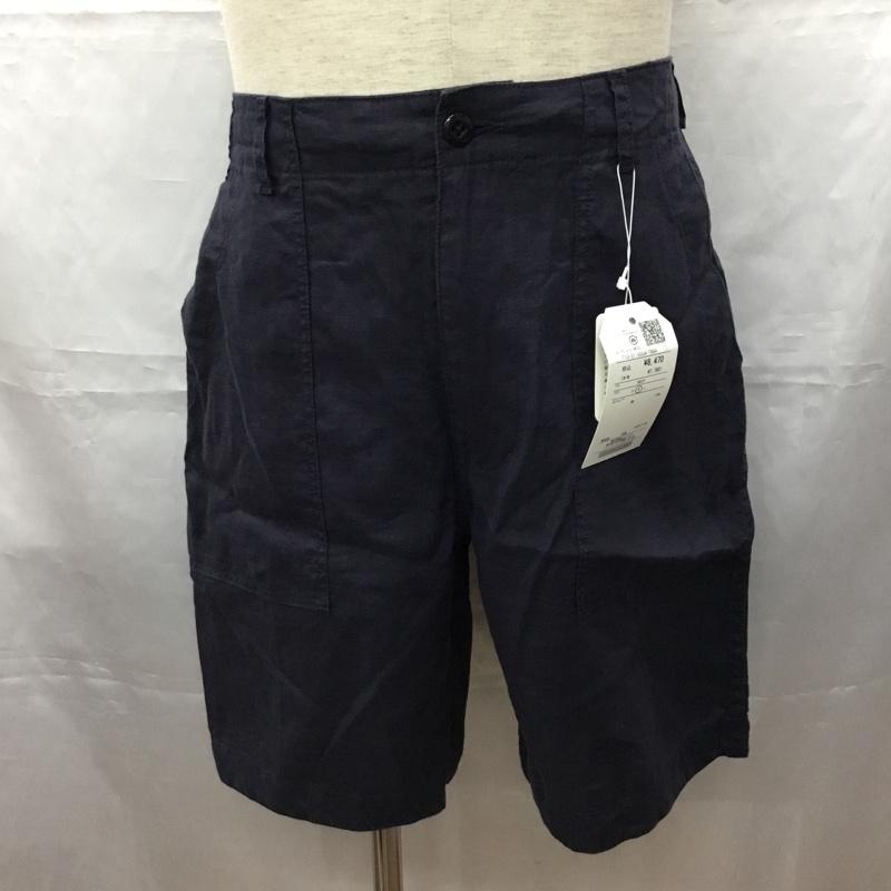 シップス SHIPS パンツ ショートパンツ M 無地 紺 / ネイビー /  メンズ USED 古着 中古 10108754