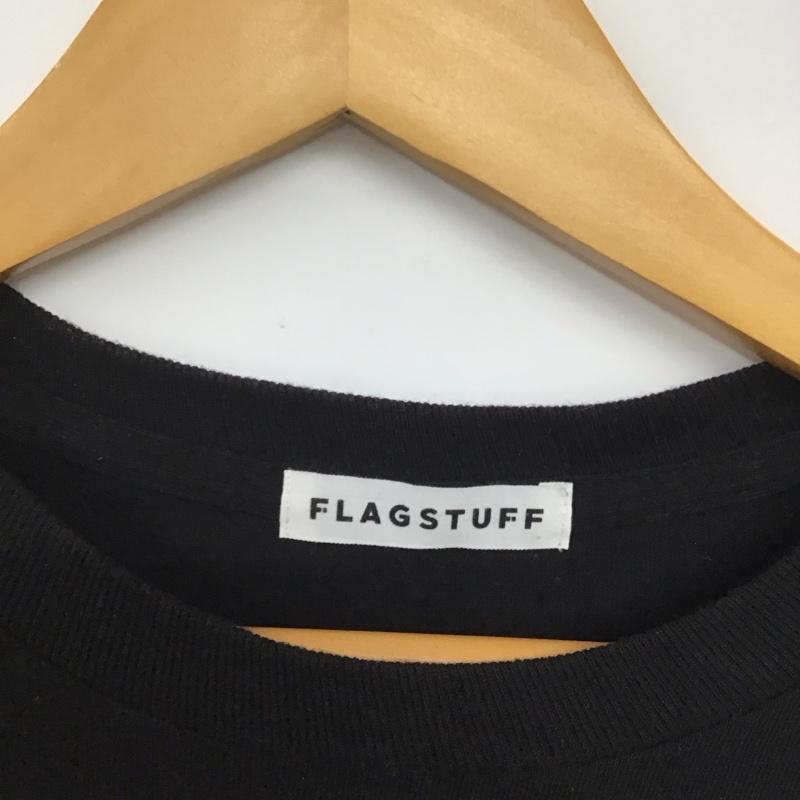 フラグスタフ FLAGSTUFF カットソー 長袖 長袖カットソー プリントカットソー クルーネック プリント 黒 / ブラック /  メンズ USED 古着 中古 10146648