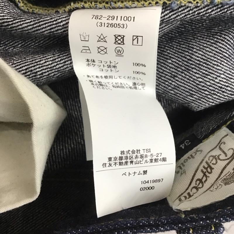 ショット schott パンツ デニム、ジーンズ デニムパンツ ワーカージーンズ カジュアルパンツ ストレートパンツ 34 無地 インディゴ / インディゴ /  メンズ USED 古着 中古 10112069