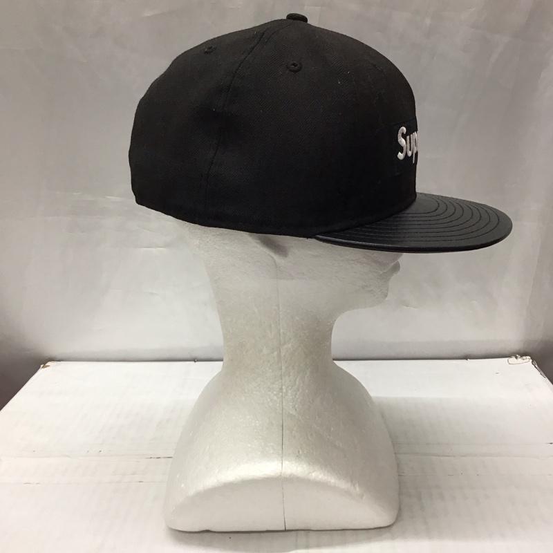 シュプリーム Supreme 帽子 キャップ NEW ERA 12AW レザーバイザー ボックスロゴ ロゴ、文字 黒 / ブラック /  メンズ USED 古着 中古 10114538