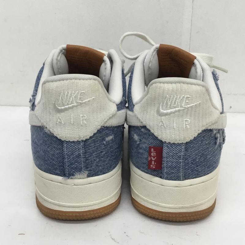 ナイキ NIKE スニーカー スニーカー CI5766-994 NIKE BY YOU LEVI S × AIR FORCE1 26.0cm ダメージ加工 X ロゴ、文字 インディゴ / インディゴ / X 白 / ホワイト / X 茶 / ブラウン /  メンズ USED 古着 中古 10118271