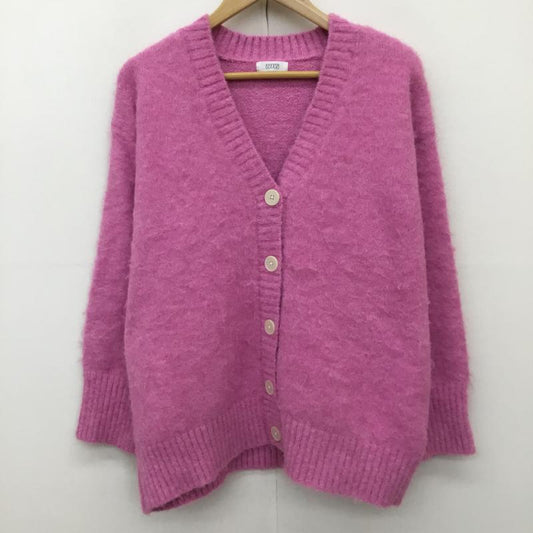 ローリーズファーム LOWRYS FARM カーディガン 長袖 LF623521NT FREE 無地 桃 / ピンク /  レディース USED 古着 中古 10135116