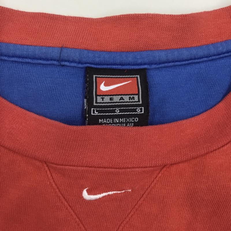 ナイキ NIKE Tシャツ 半袖 半袖カットソー プリントTシャツ クルーネックカットソー L ロゴ、文字 赤 / レッド /  メンズ USED 古着 中古 10114066
