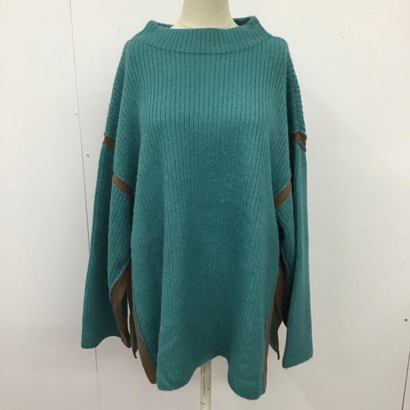 ジーナシス JEANASIS ニット、セーター 長袖 js063598mw サイドスリットニットセーター FREE 無地 緑 / グリーン /  レディース USED 古着 中古 10121486