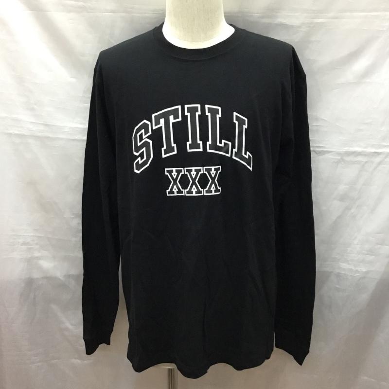 モンキータイム MONKEY TIME Tシャツ 長袖 8312-599-0974-0970 クルーネック プリント ロンT タグ付き L ロゴ、文字 黒 / ブラック /  メンズ USED 古着 中古 10121237