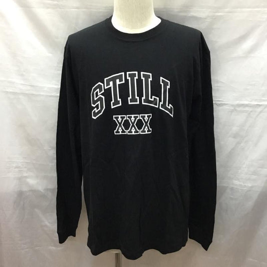 モンキータイム MONKEY TIME Tシャツ 長袖 8312-599-0974-0970 クルーネック プリント ロンT タグ付き L ロゴ、文字 黒 / ブラック /  メンズ USED 古着 中古 10121237