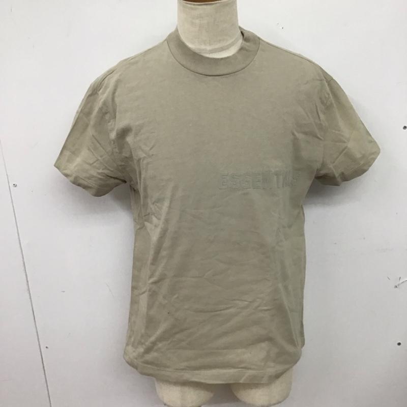 エッセンシャルズ ESSENTIALS Tシャツ 半袖 半袖カットソー プリントTシャツ クルーネックカットソー XXS ロゴ、文字 ベージュ / ベージュ /  メンズ USED 古着 中古 10126723