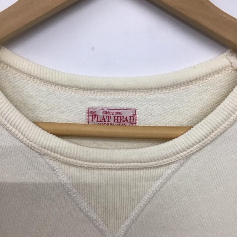フラットヘッド The Flat Head トレーナー 長袖 L 無地 白 / ホワイト /  メンズ USED 古着 中古 10145759