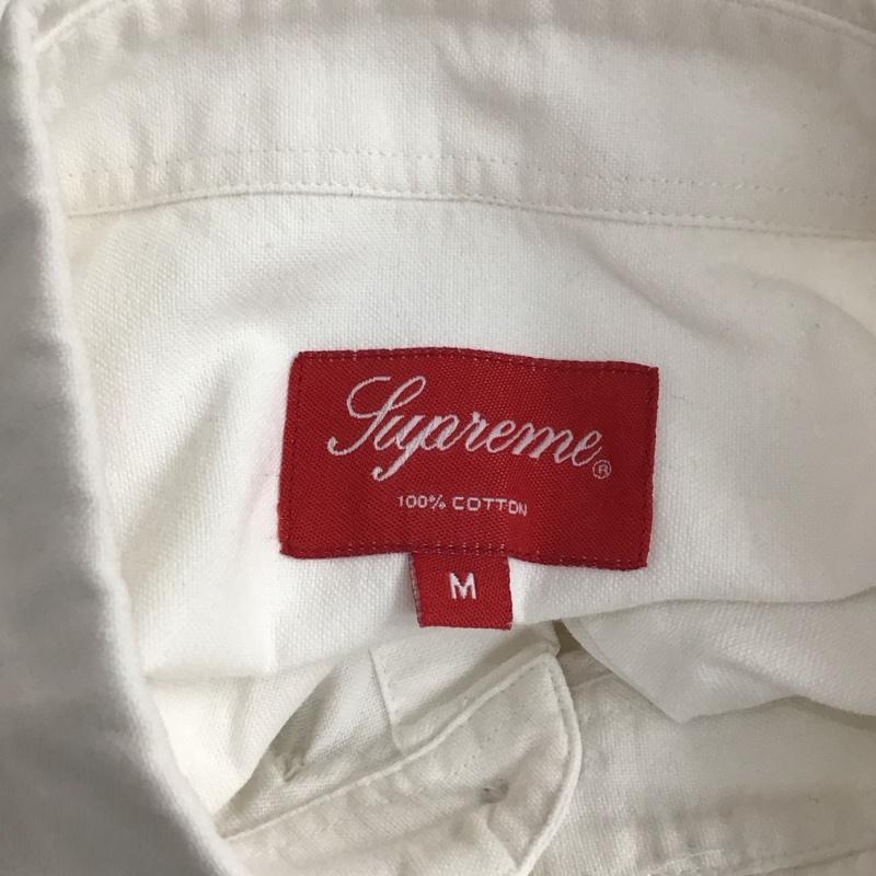 シュプリーム Supreme シャツ、ブラウス 長袖 長袖シャツ カラーシャツ ボタンダウンシャツ 長袖カットソー 無地シャツ M 無地 白 / ホワイト /  メンズ USED 古着 中古 10119459