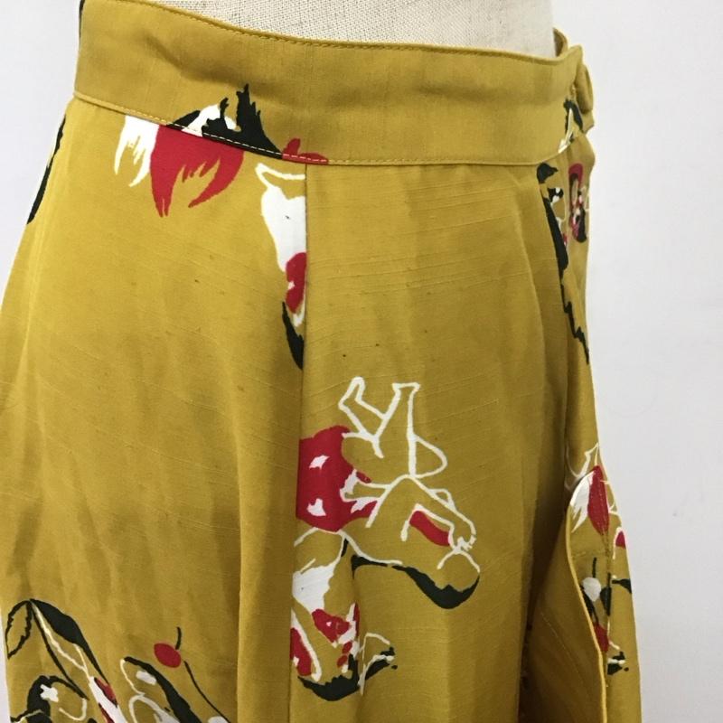 スライ SLY スカート ロングスカート 030BSY31-4820 VACATION GIRL HW FLARE LONG SK 1 総柄 マスタード / マスタード /  レディース USED 古着 中古 10112648