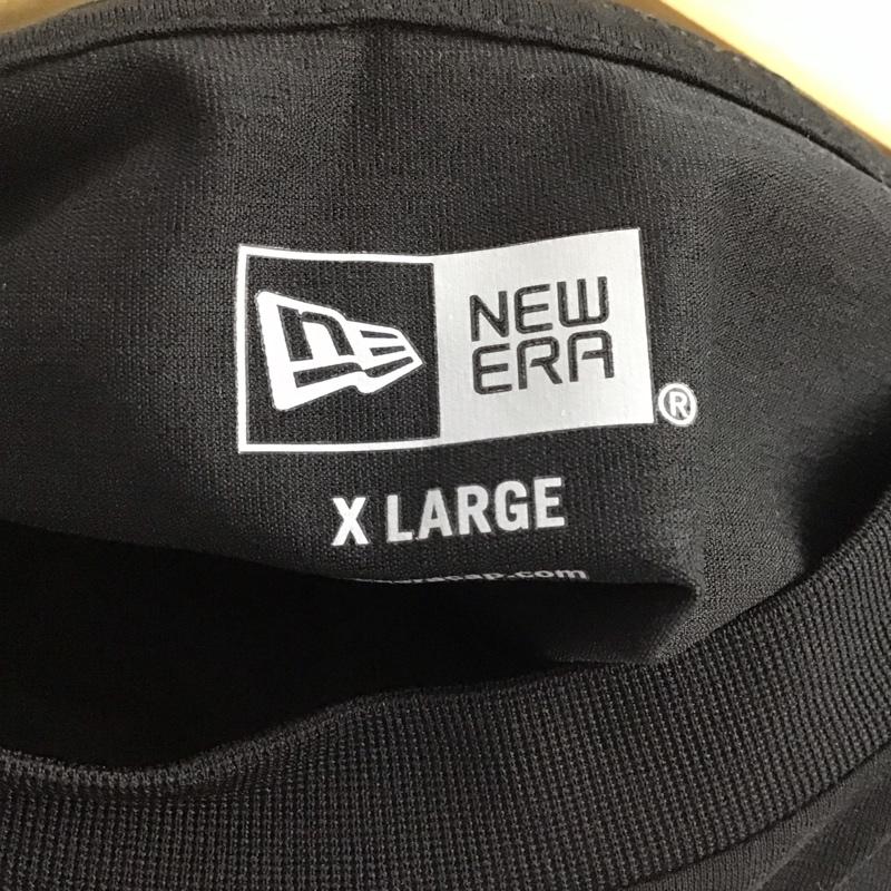 ニューエラ NEW ERA Tシャツ 半袖 半袖カットソー プリントTシャツ クルーネックカットソー XL ロゴ、文字 黒 / ブラック /  メンズ USED 古着 中古 10146764
