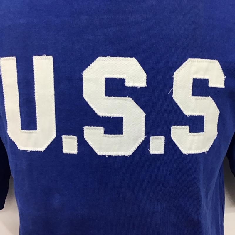 アーサスベイプ URSUS BAPE Tシャツ 半袖 半袖カットソー プリントTシャツ クルーネックカットソー L ロゴ、文字 青 / ブルー /  メンズ USED 古着 中古 10123774