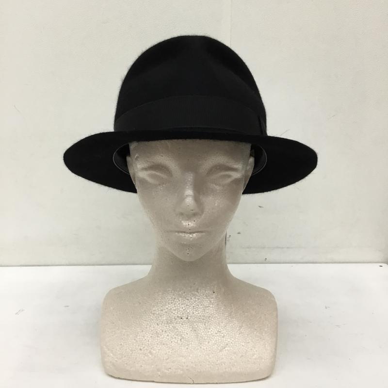 カシラ CA4LA 帽子 ハット Borsalino FREE 無地 黒 / ブラック /  メンズ USED 古着 中古 10145517