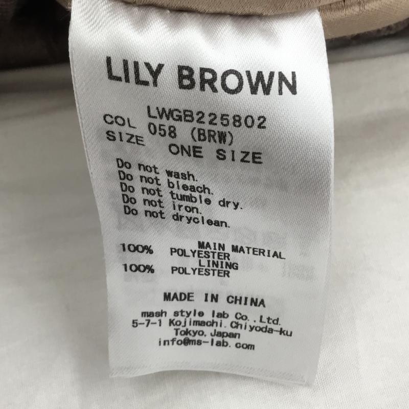 リリー ブラウン Lily Brown ハンドバッグ ハンドバッグ ラッフルベロアハンドバッグ  茶 / ブラウン /  レディース USED 古着 中古 10130869
