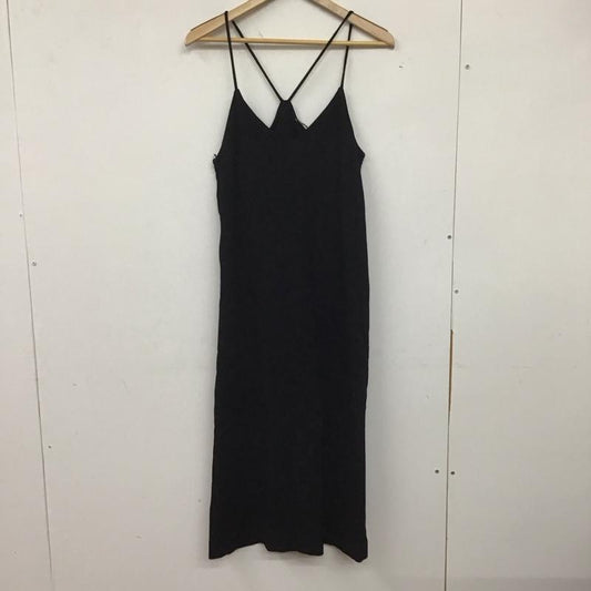ザラ ZARA ワンピース ロングスカート ロングワンピース ノースリーブワンピース フレアスカート キャミワンピース M 無地 黒 / ブラック /  レディース USED 古着 中古 10138398