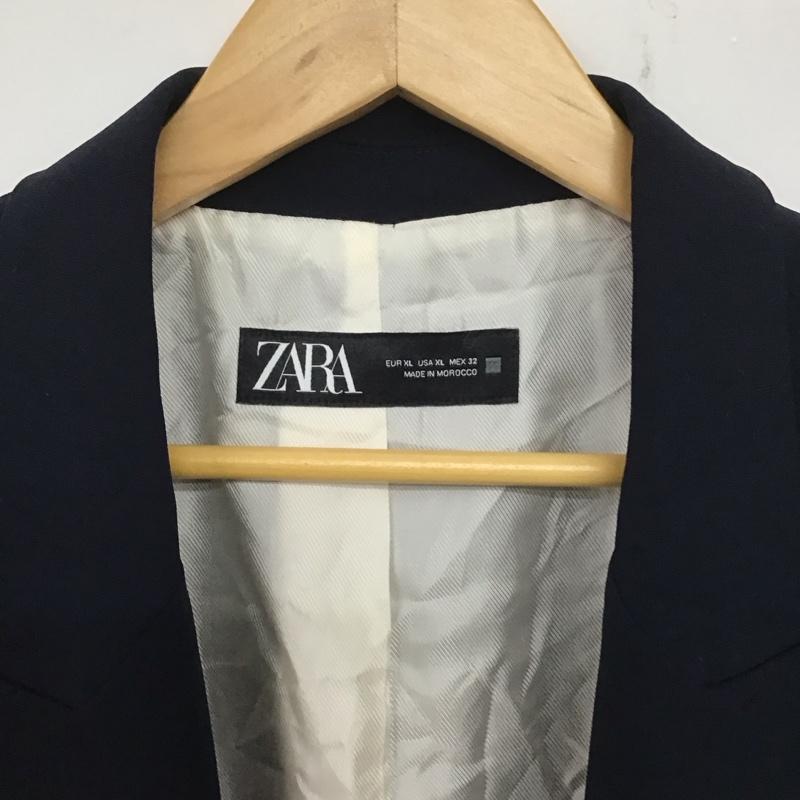 ザラ ZARA ジャケット、上着 ジャケット、ブレザー XL 無地 紺 / ネイビー /  レディース USED 古着 中古 10140015