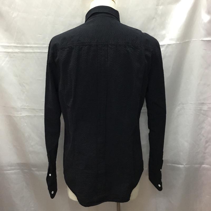 バンドオブアウトサイダーズ Band of Outsiders シャツ、ブラウス 長袖 ボタンダウンシャツ 2 無地 黒 / ブラック /  メンズ USED 古着 中古 10108961